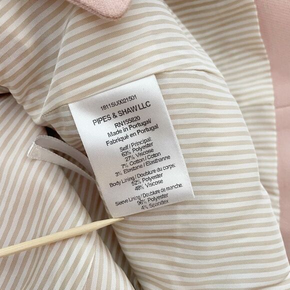 Veronica Beard Frayne Blazer Pink Double Breasted Size 12 - Picture 10 of 11